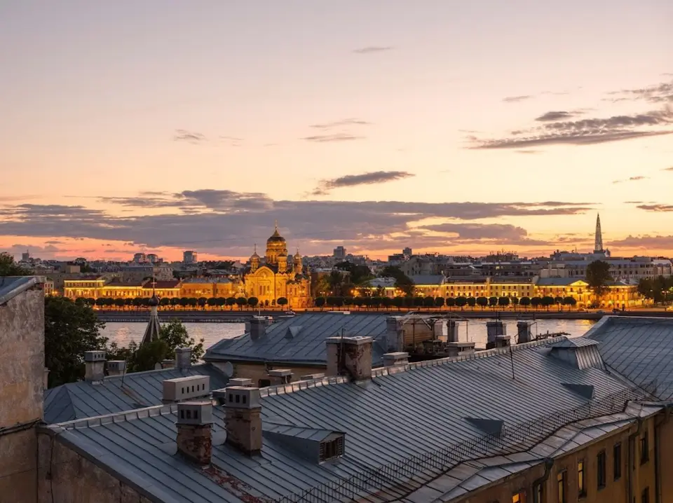 Панорама Санкт-Петербурга с террасы