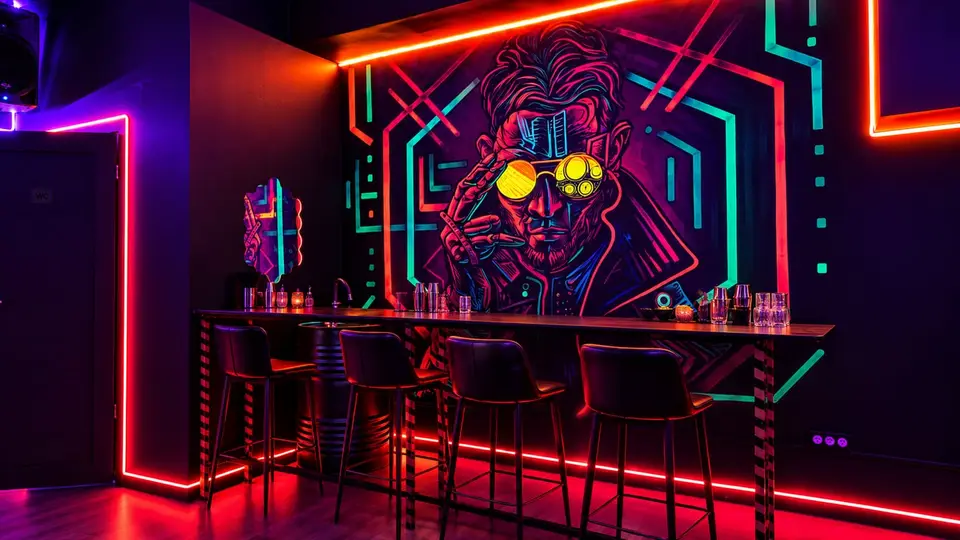 Фото площадки Лофт Cyberpunk с пилоном, караоке и PS 5 на Бауманской: 4