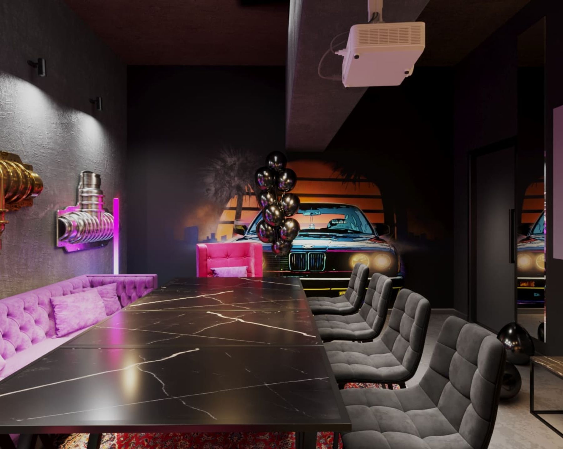 Зона для вечеринок в лофте GTA