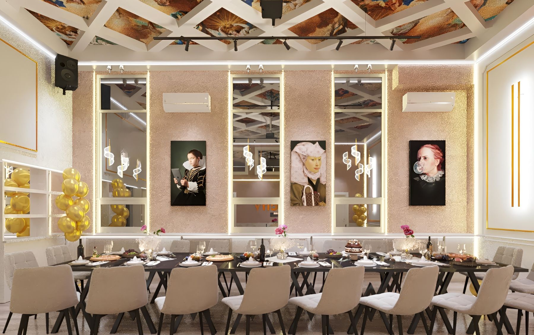 Лофт Необарокко с верандой на крыше