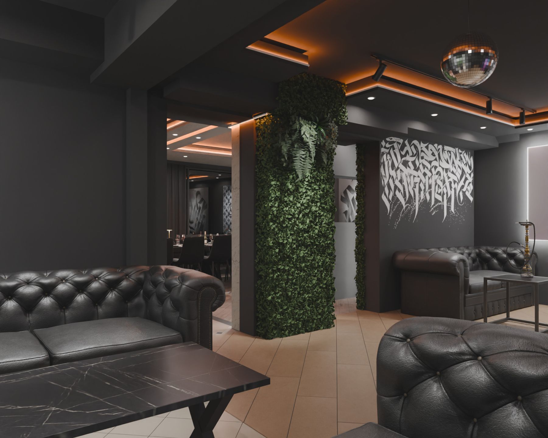 Зона для танцев в лофте