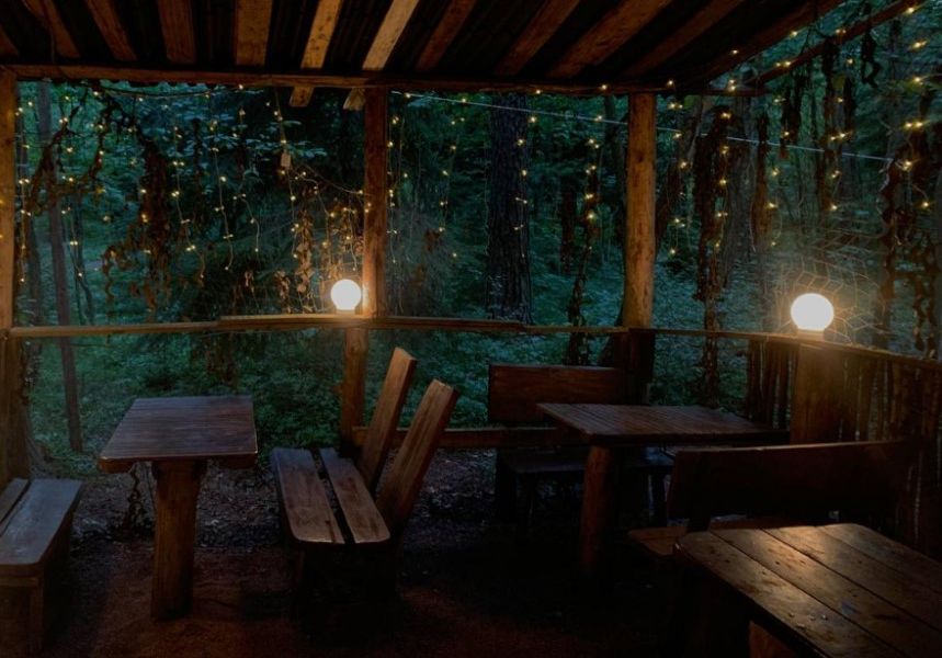 Летняя кухня в беседке