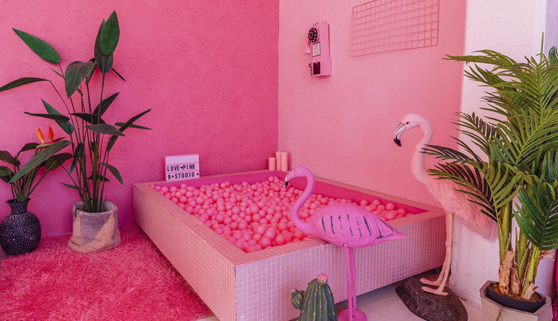 Интерьер Pink Photo Studio в стиле Barbie