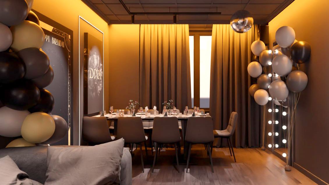 Лофт Оникс с уютной лаундж-зоной