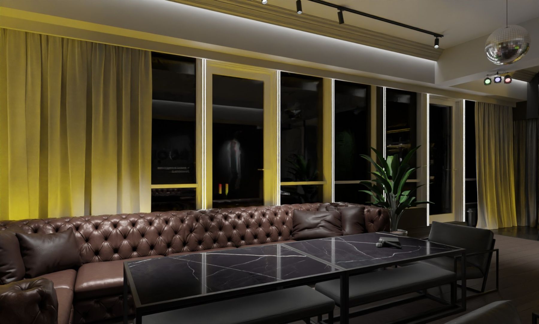 Лофт с зоной для танцев и караоке