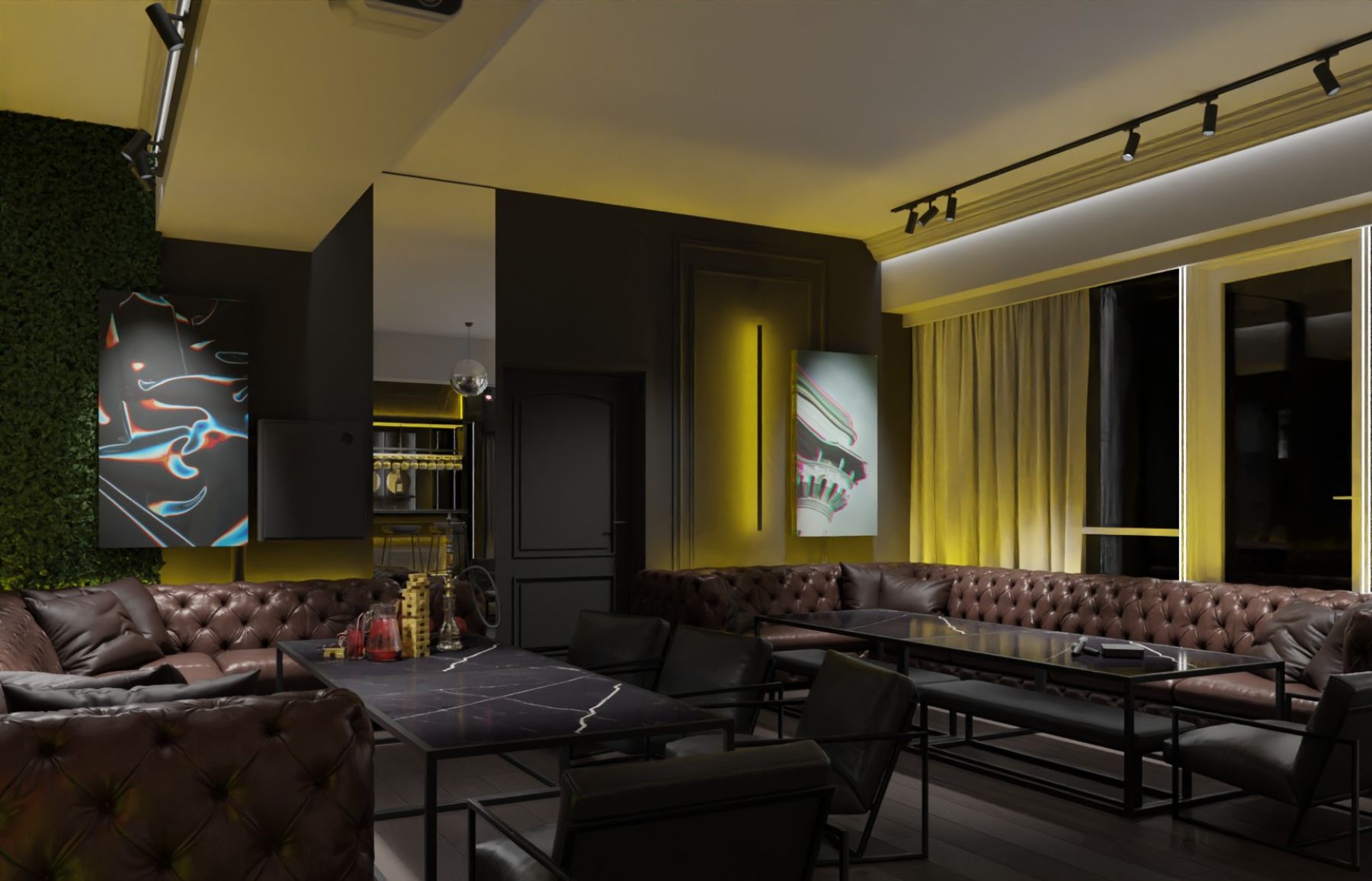 Интерьер лофта с удобной мебелью