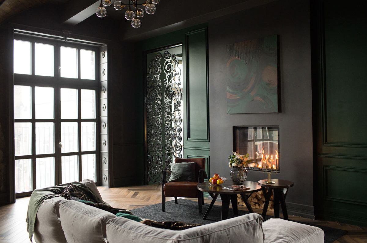 Интерьер фотостудии Loft-D с дизайнерским освещением