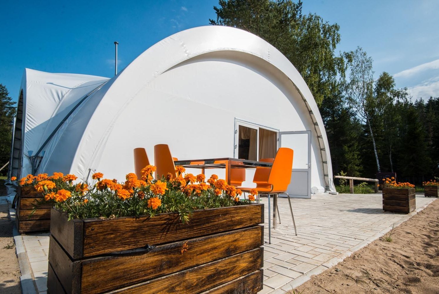 Санузел в шатре на базе отдыха