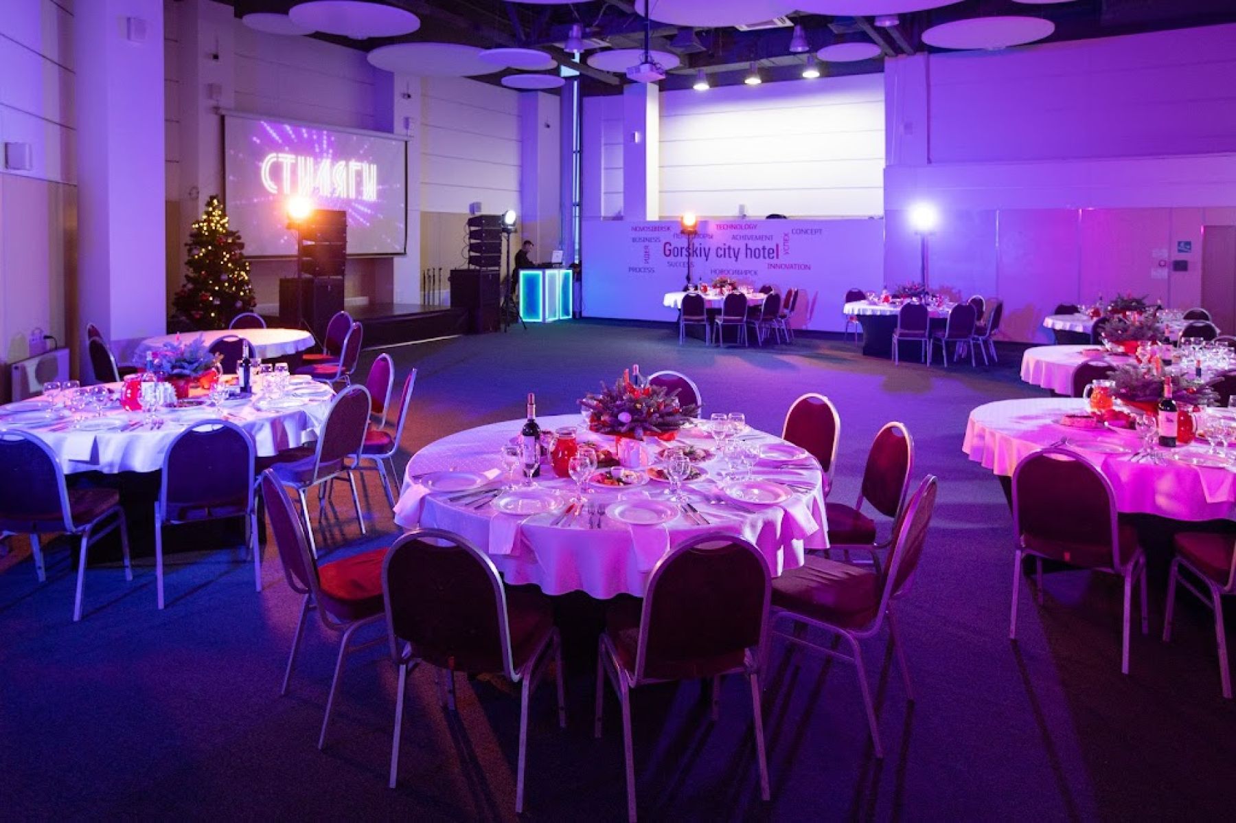 Оформление зала для свадьбы в Gorskiy City Hotel