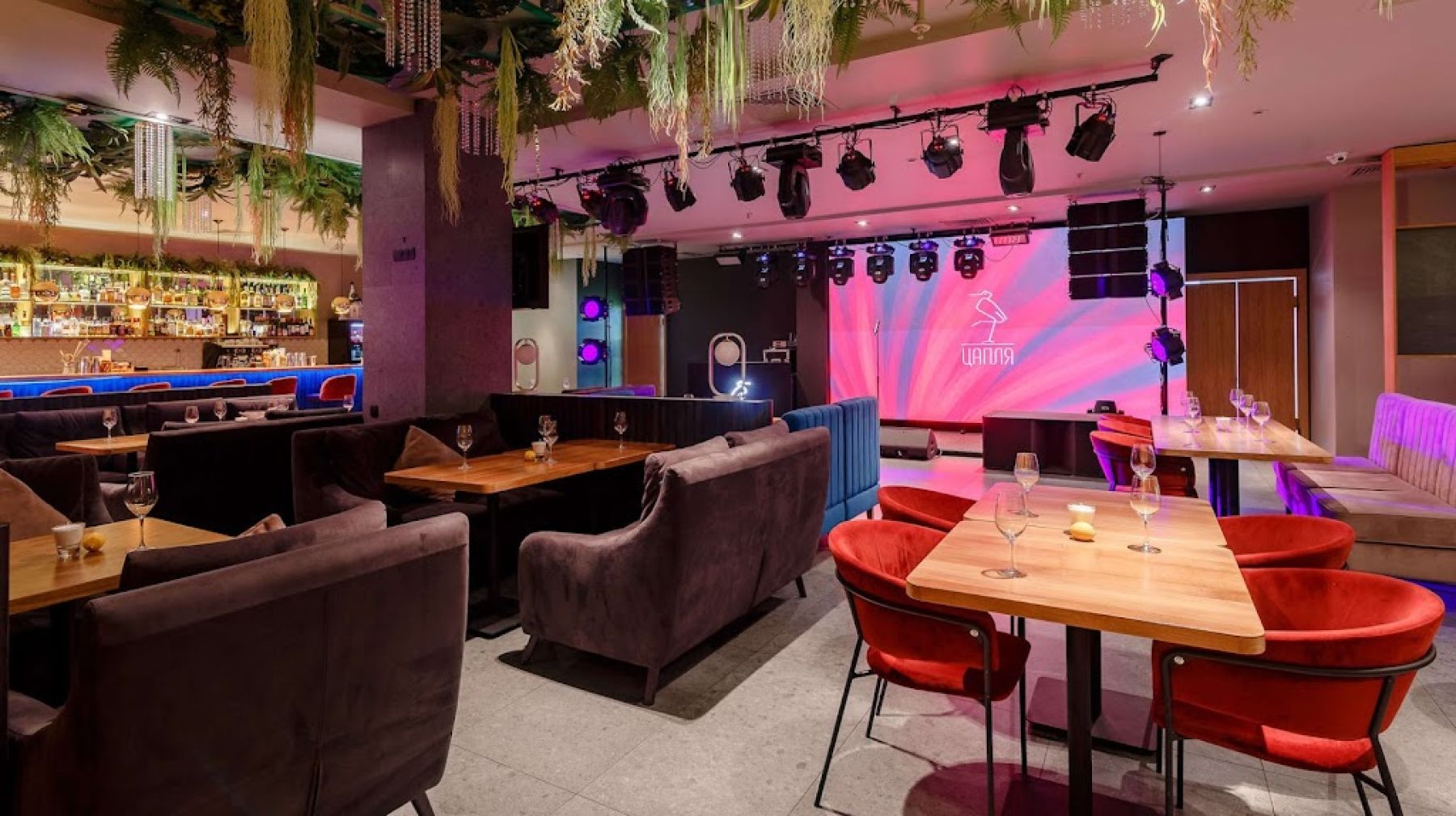 Европейская кухня в ресторане Цапля