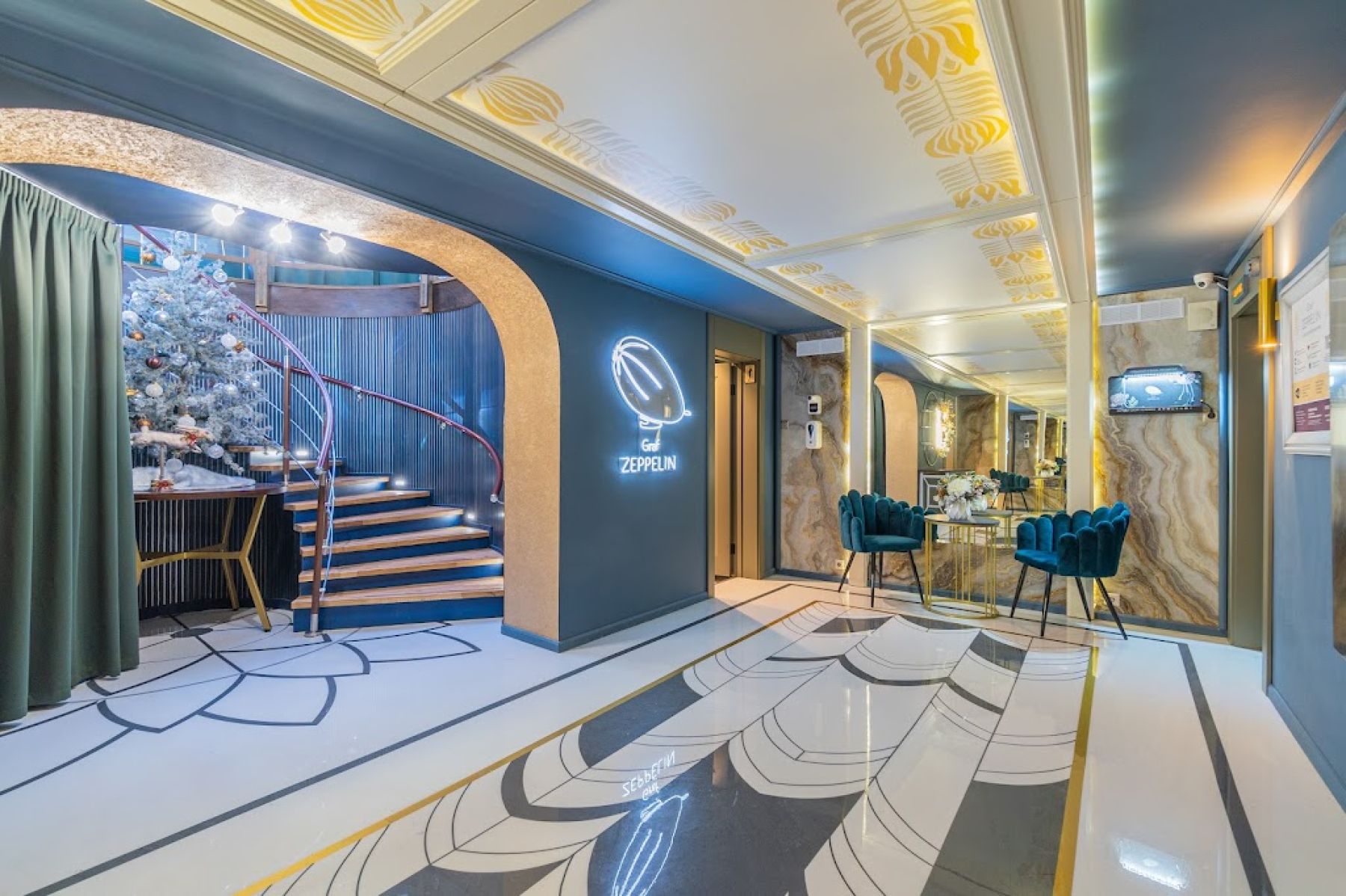 Интерьер ресторана Graf ZEPPELIN