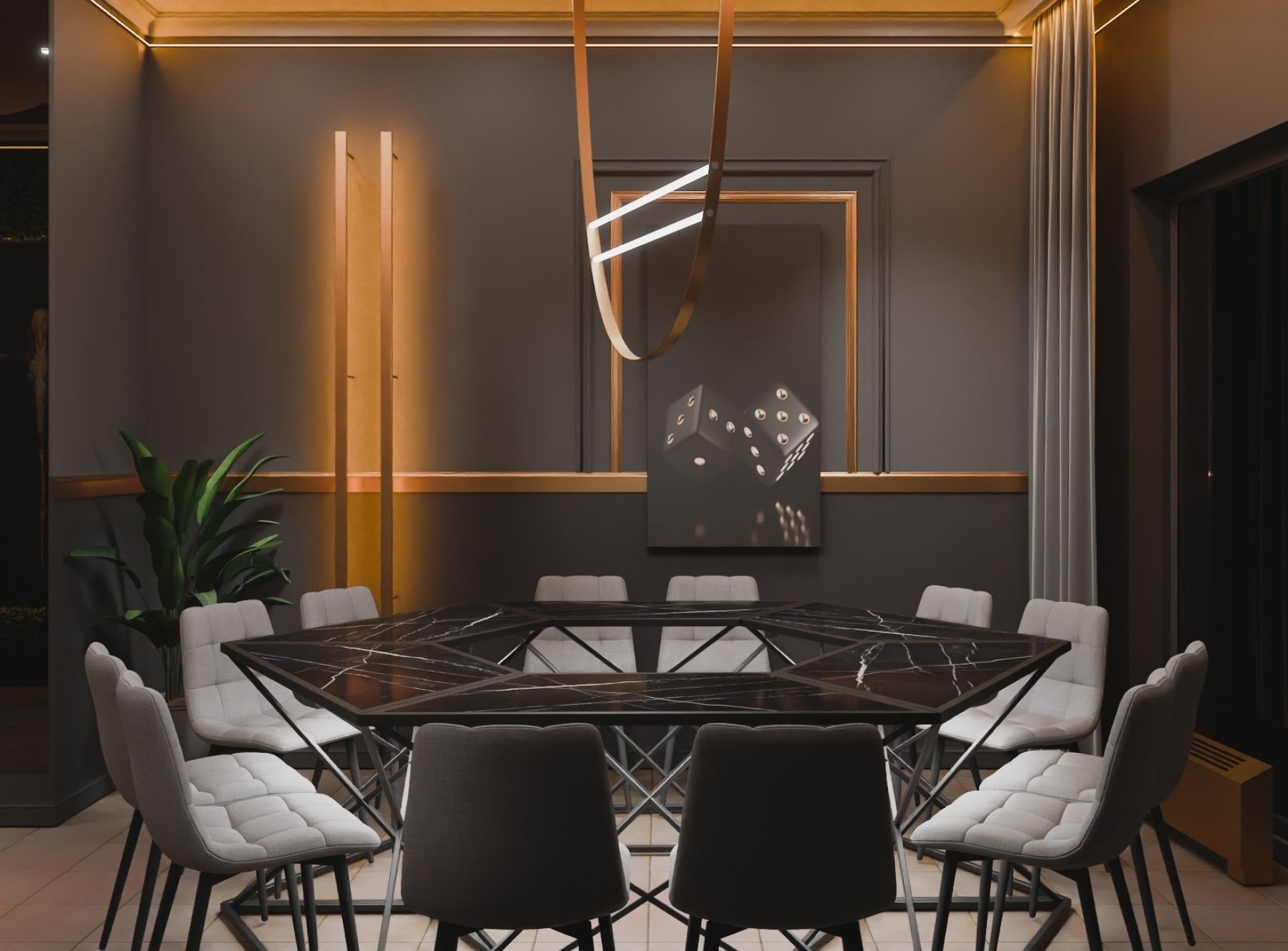 Стильная лаундж-зона в лофте