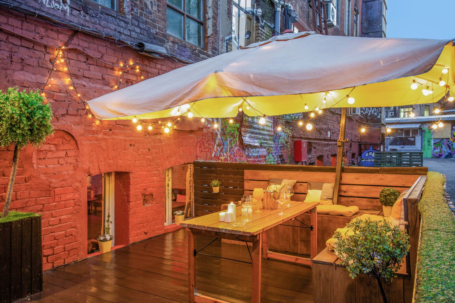 Кухонная зона в лофте Lucky Ducky