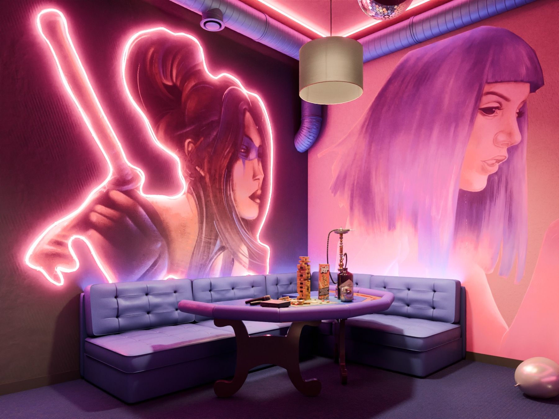Лаундж-зона Неонового Лофта