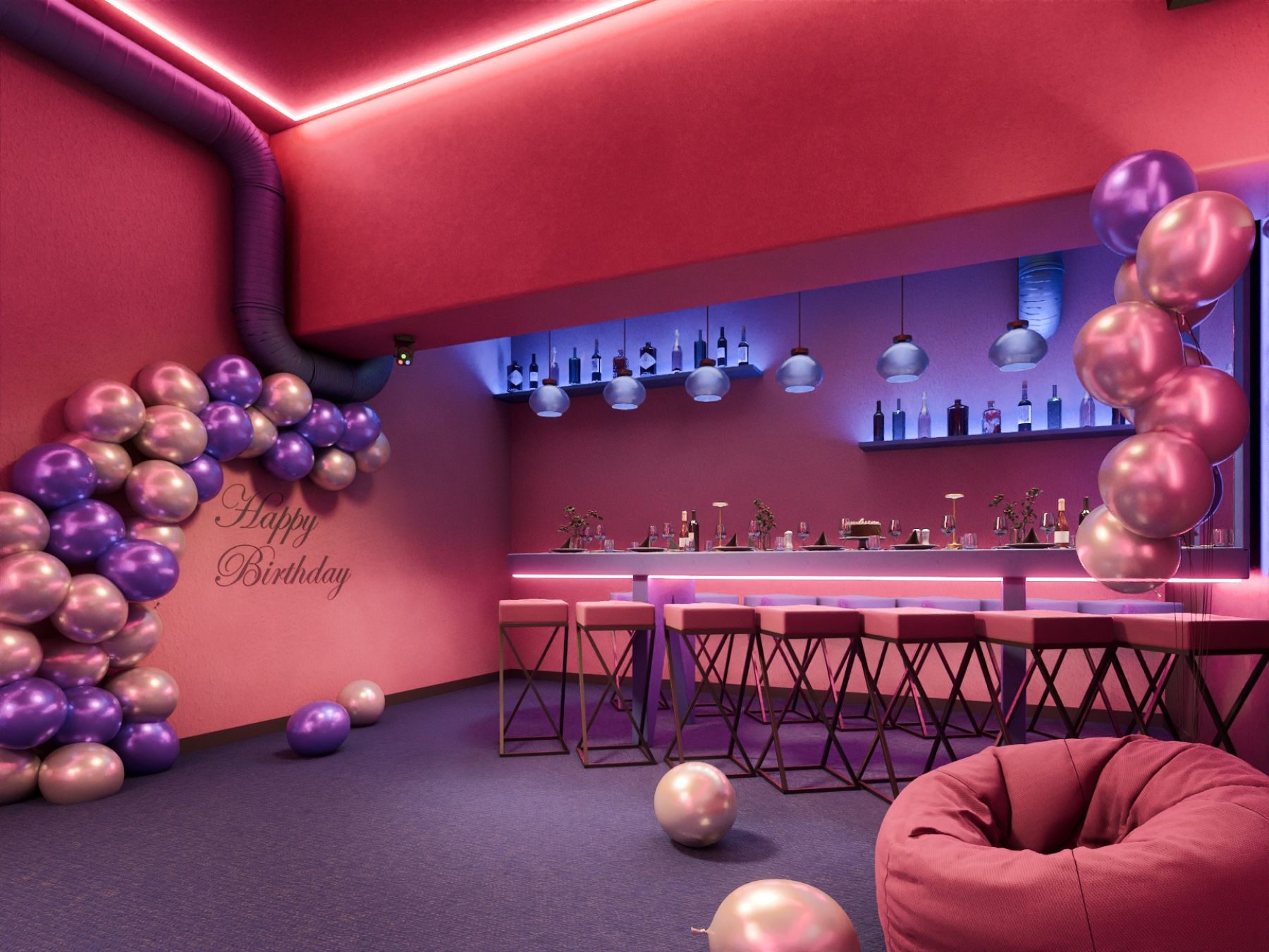 Караоке-зона в Неоновом Лофте