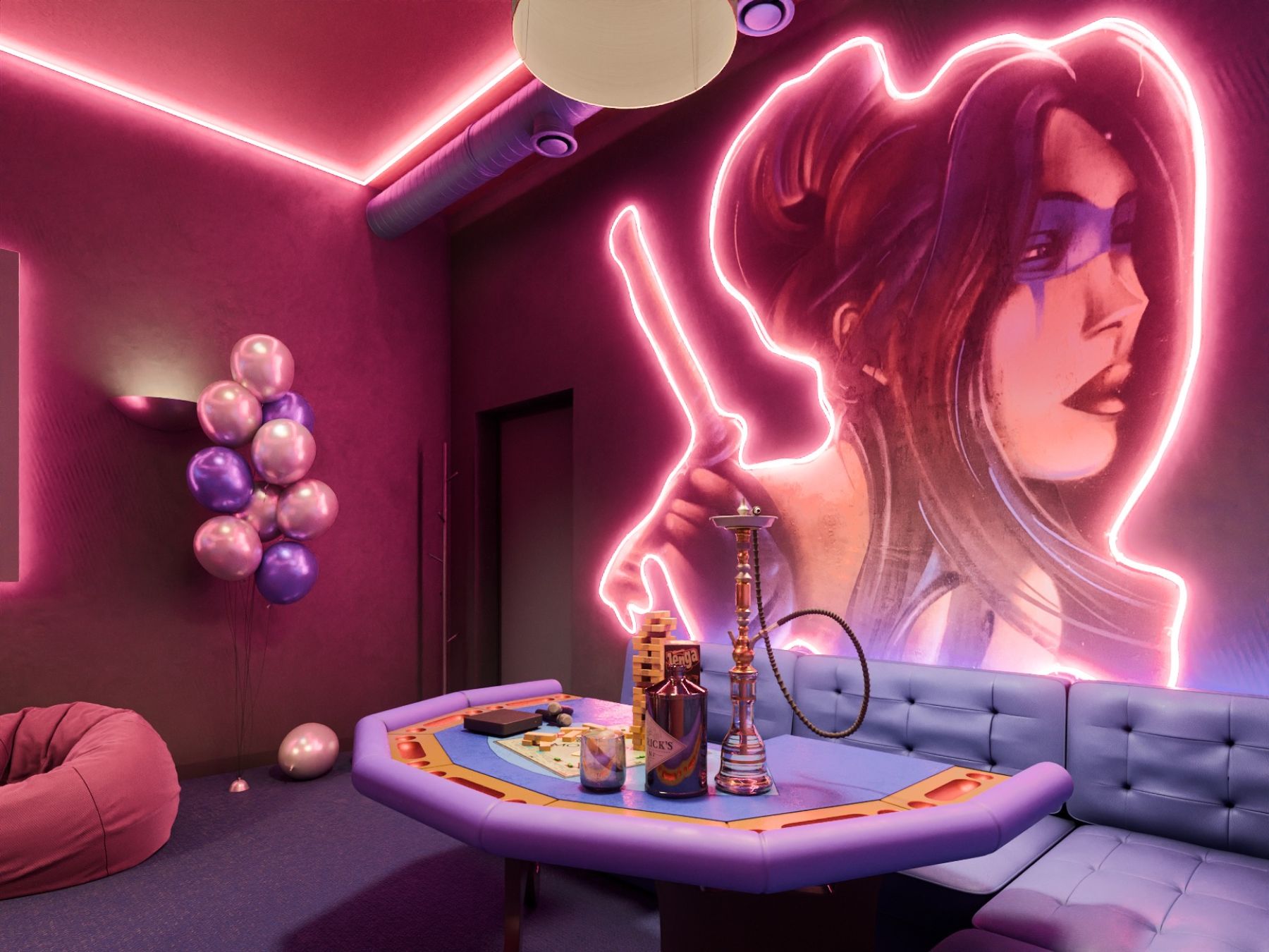 Стильные фотозоны в Неоновом Лофте