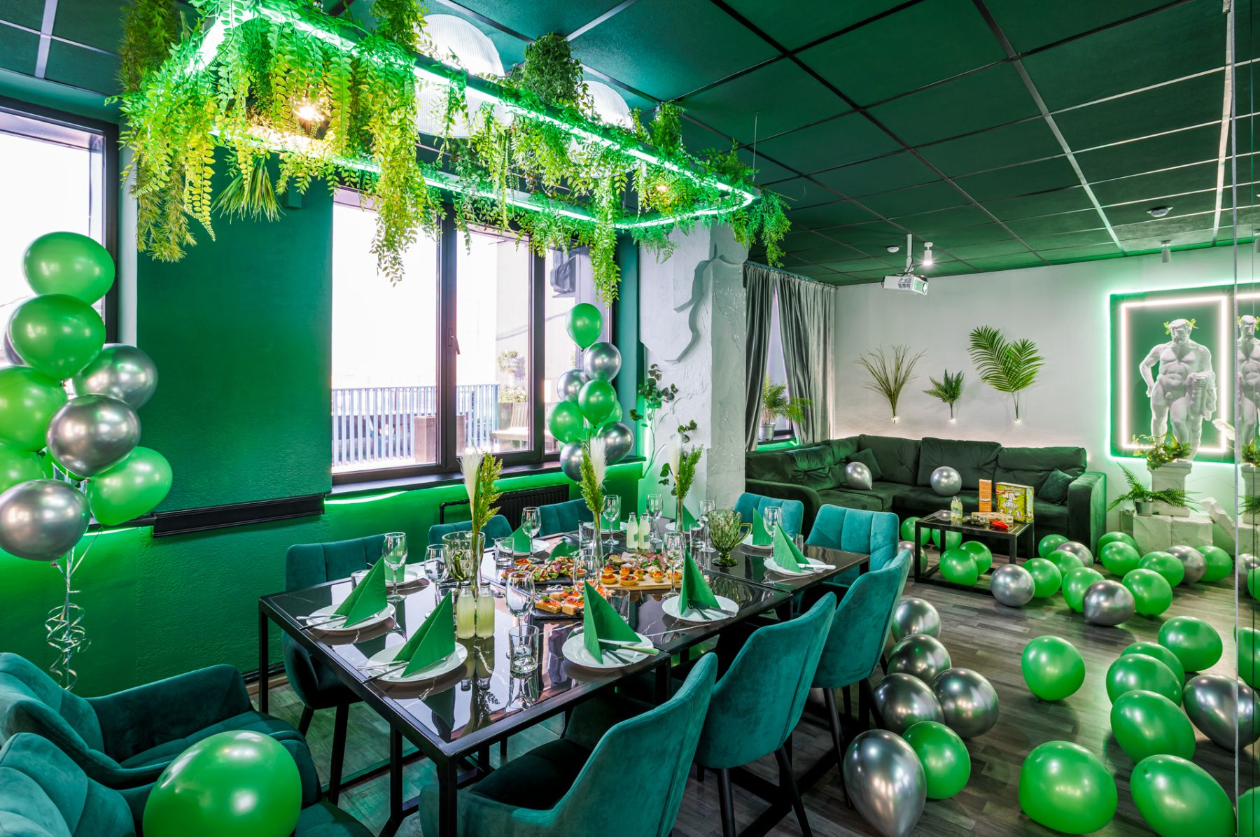 Лаундж-зона в лофте Гринвуд