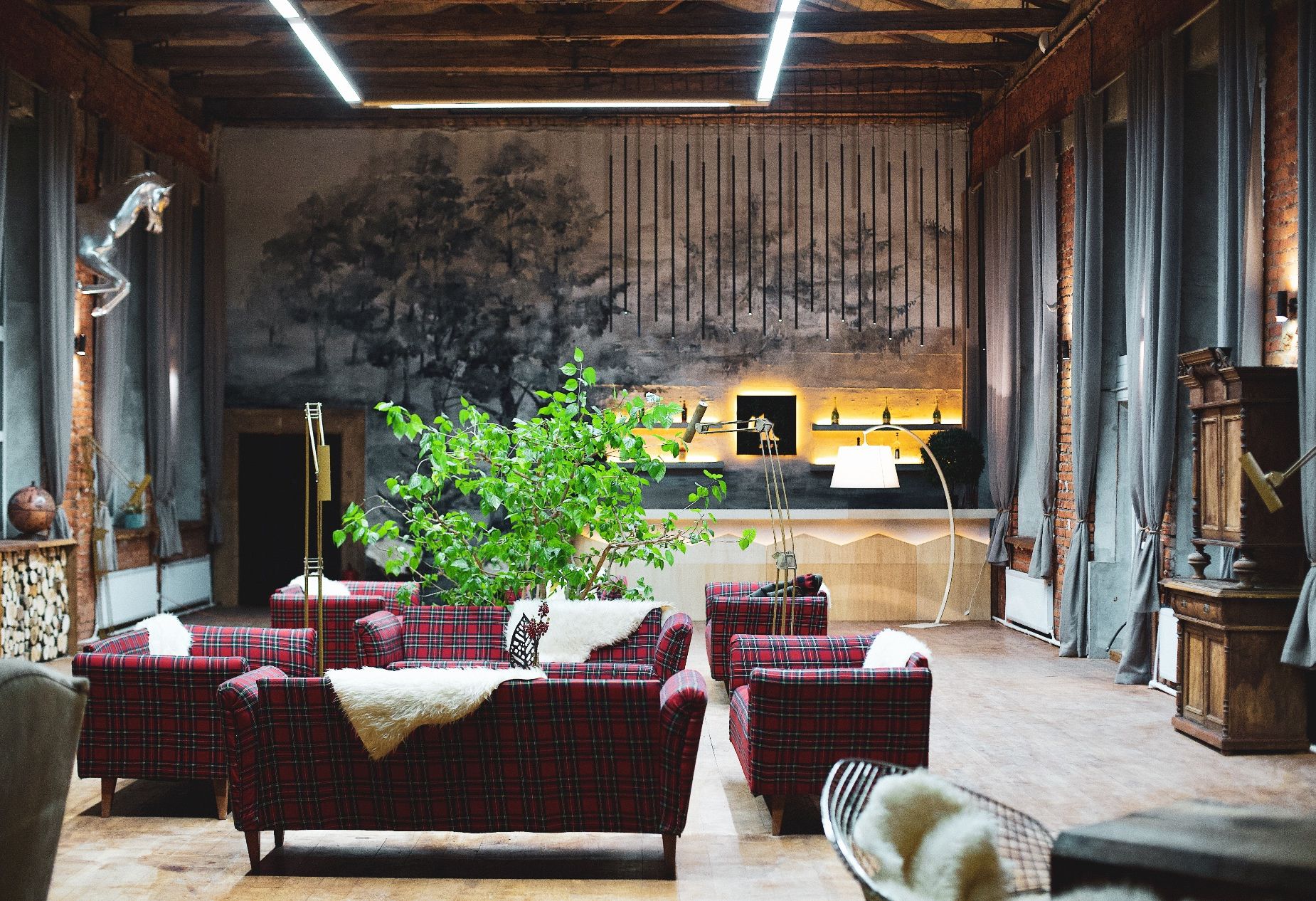 Интерьер лофта CHALET в альпийском стиле