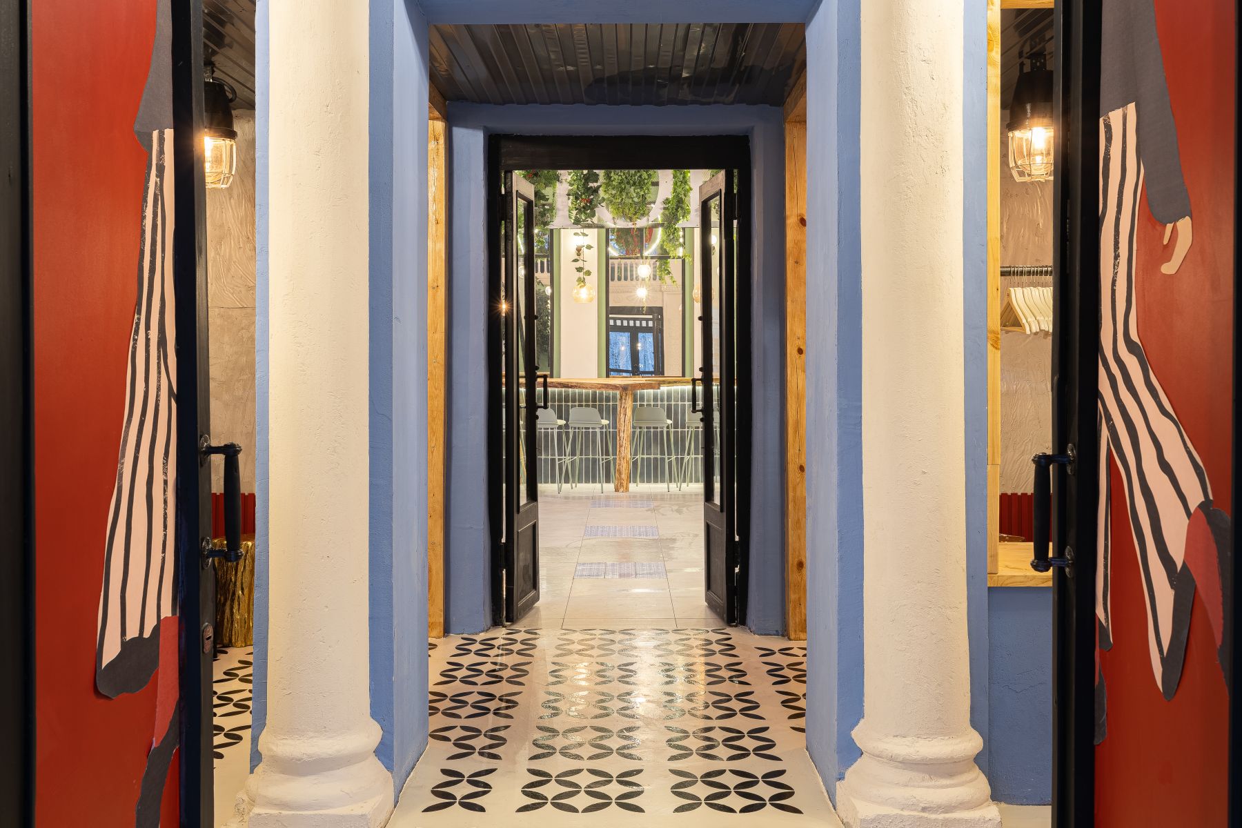 Уличная зона с мангалом в Виола Лофт