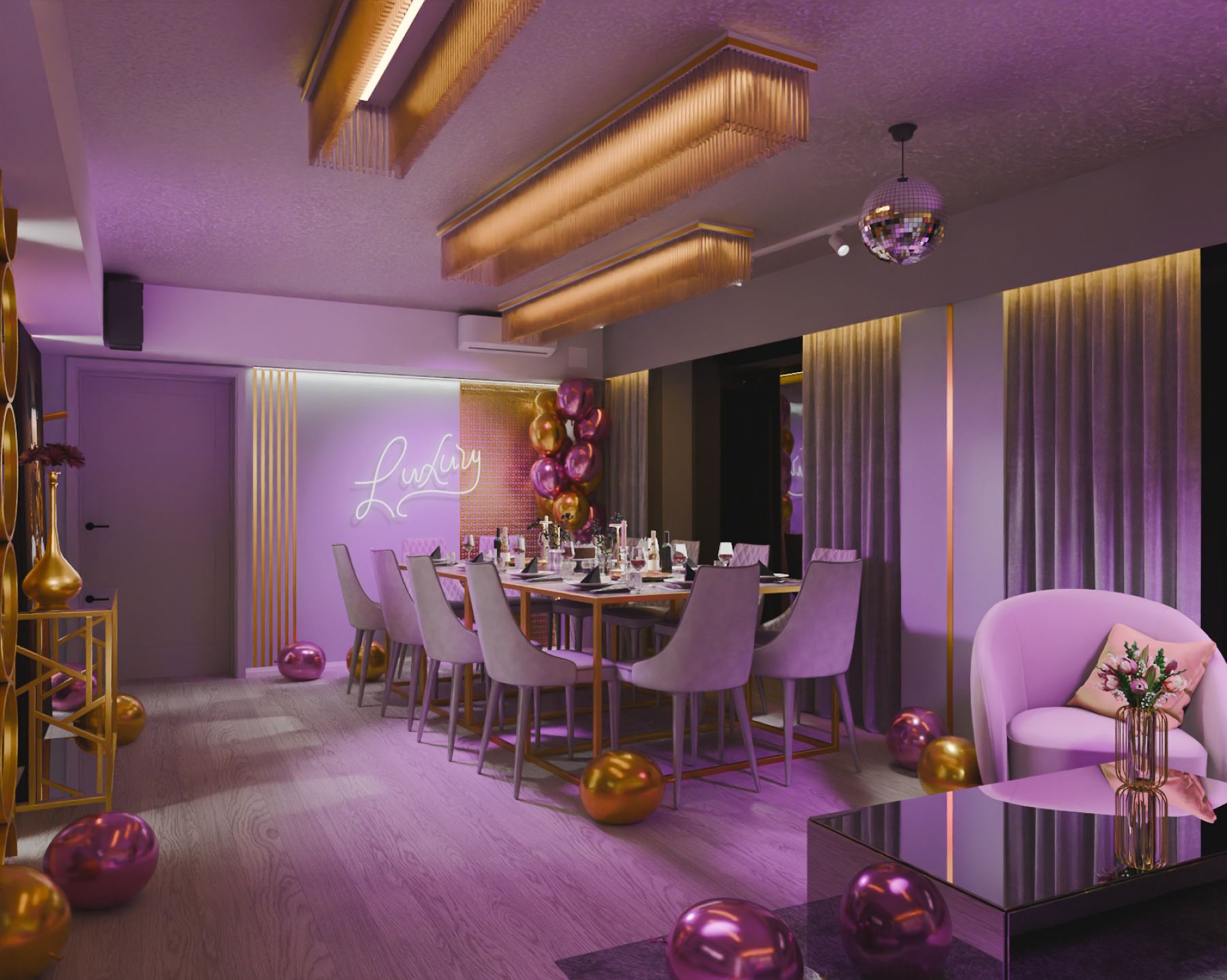 Интерьер лофта с панорамными окнами