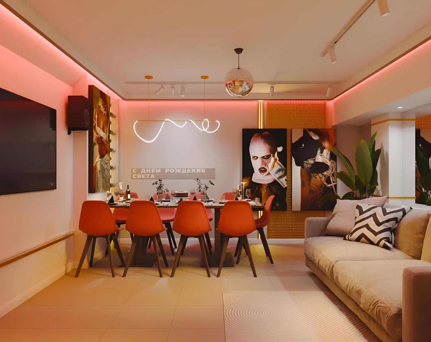 Барная стойка в лофте для мероприятий