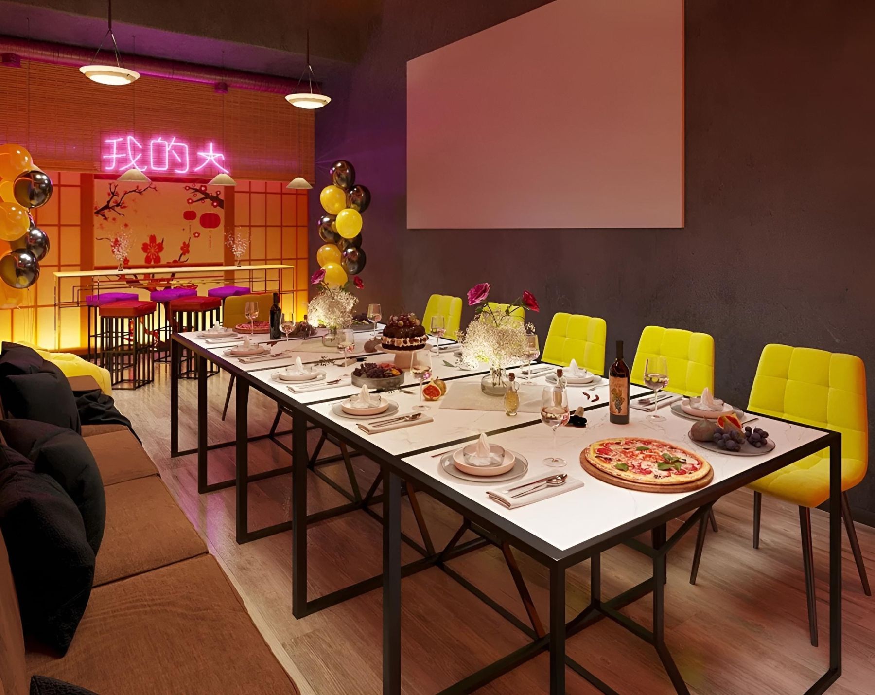 Караоке-зона в лофте Якудза