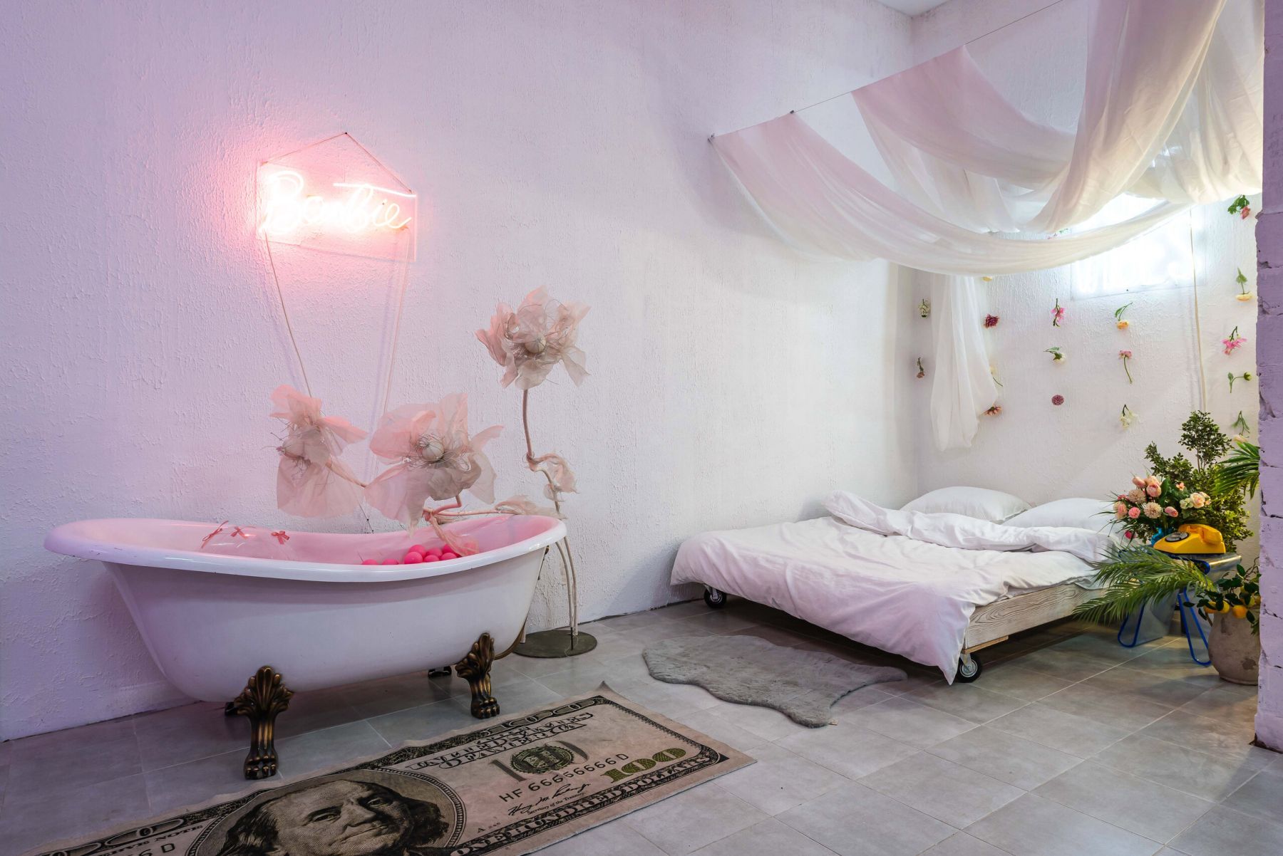 Комфортная зона для отдыха в Pink Photo Studio