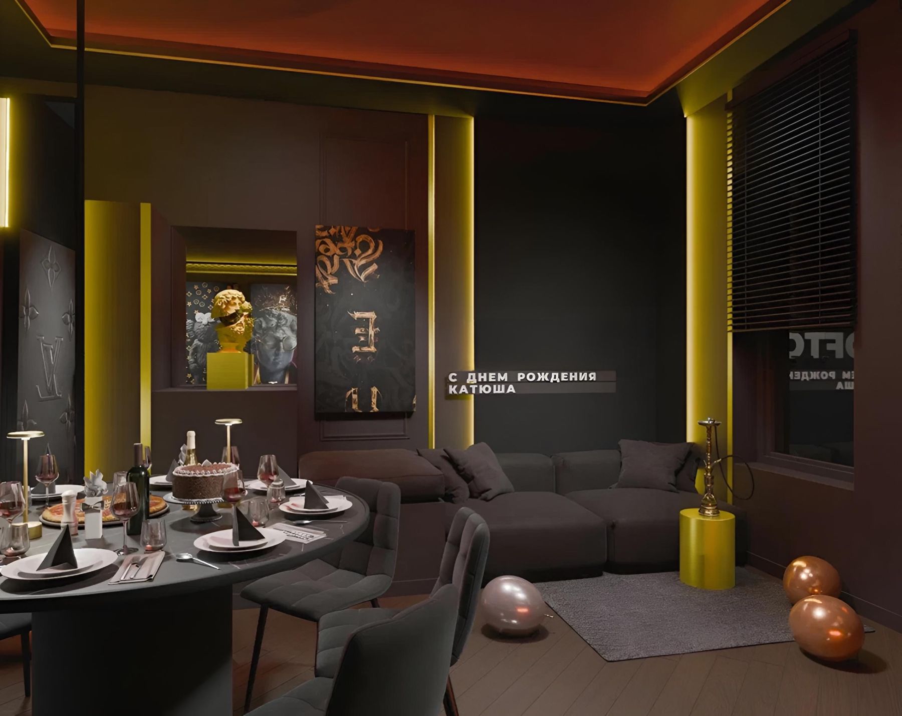 Зона караоке в лофте