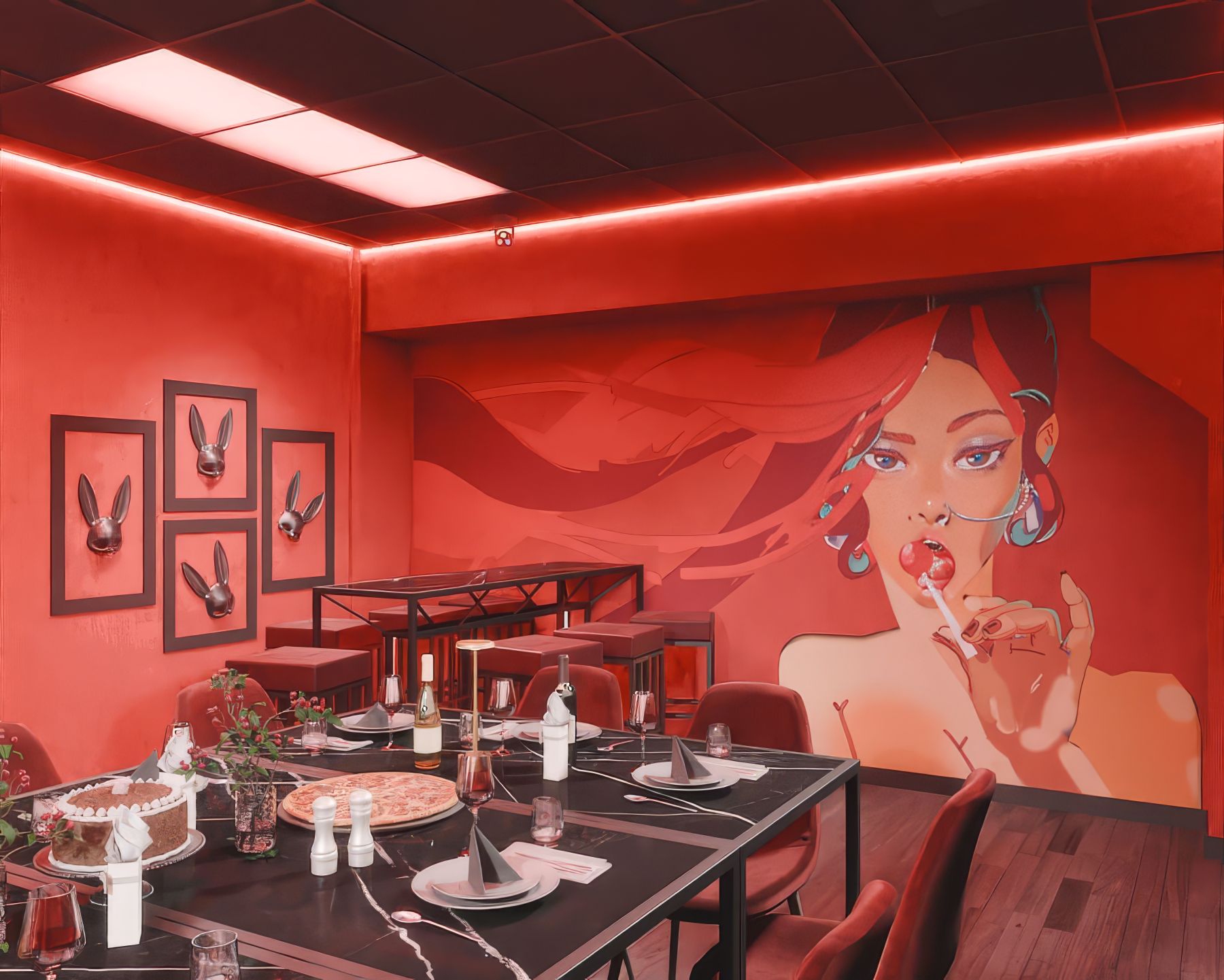 Интерьер лофта для вечеринки