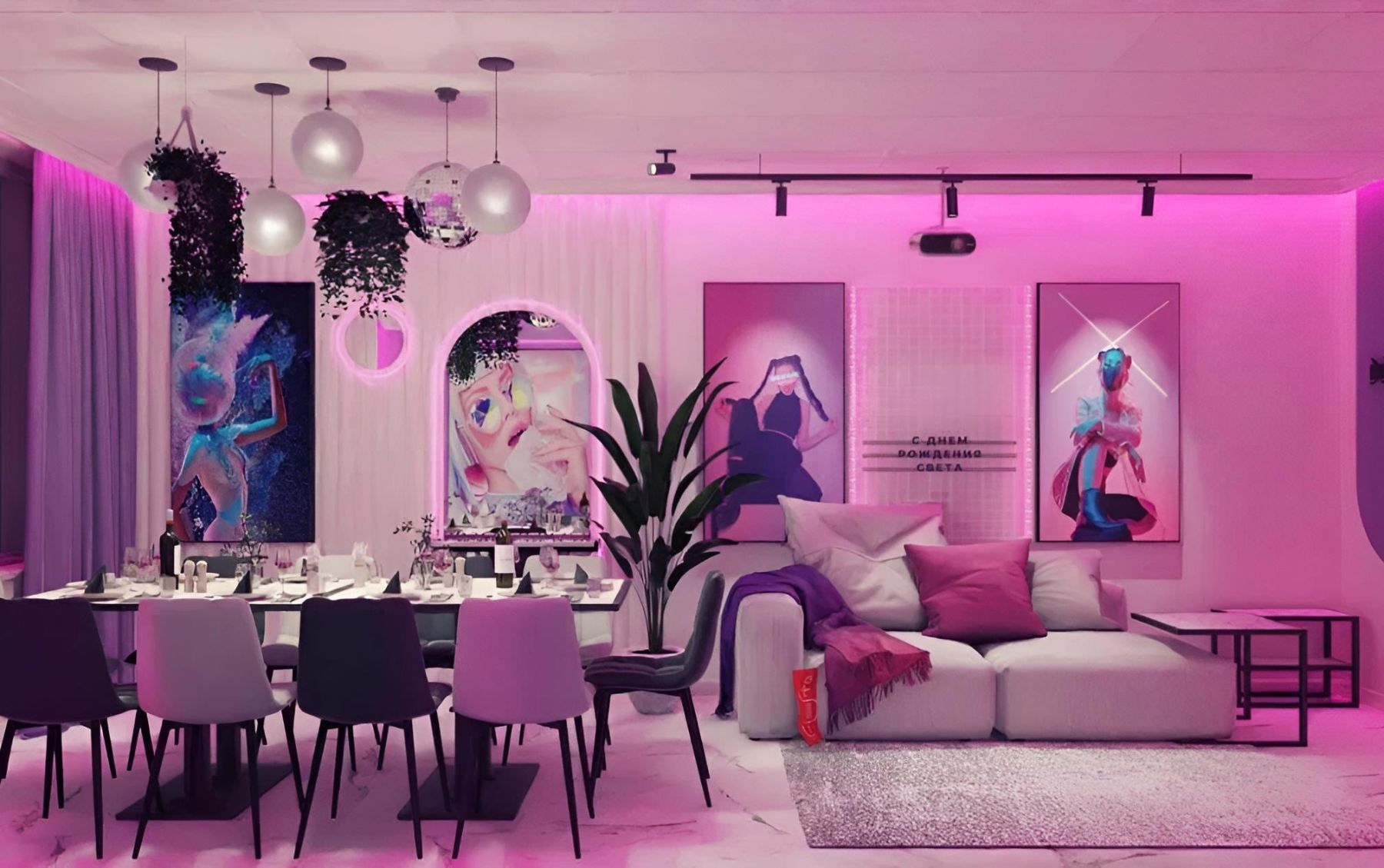 Чил лофт для девичников с верандой на крыше