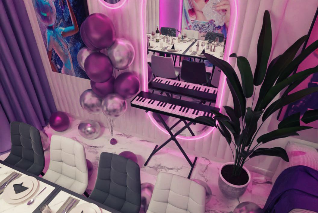 Лаундж-зона в чил лофте для девичника