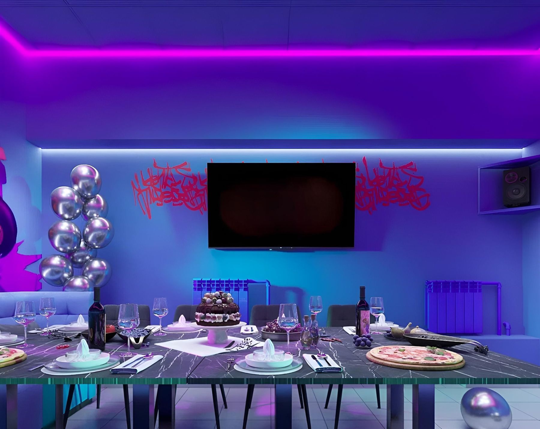 Зона для отдыха в лофте Акира