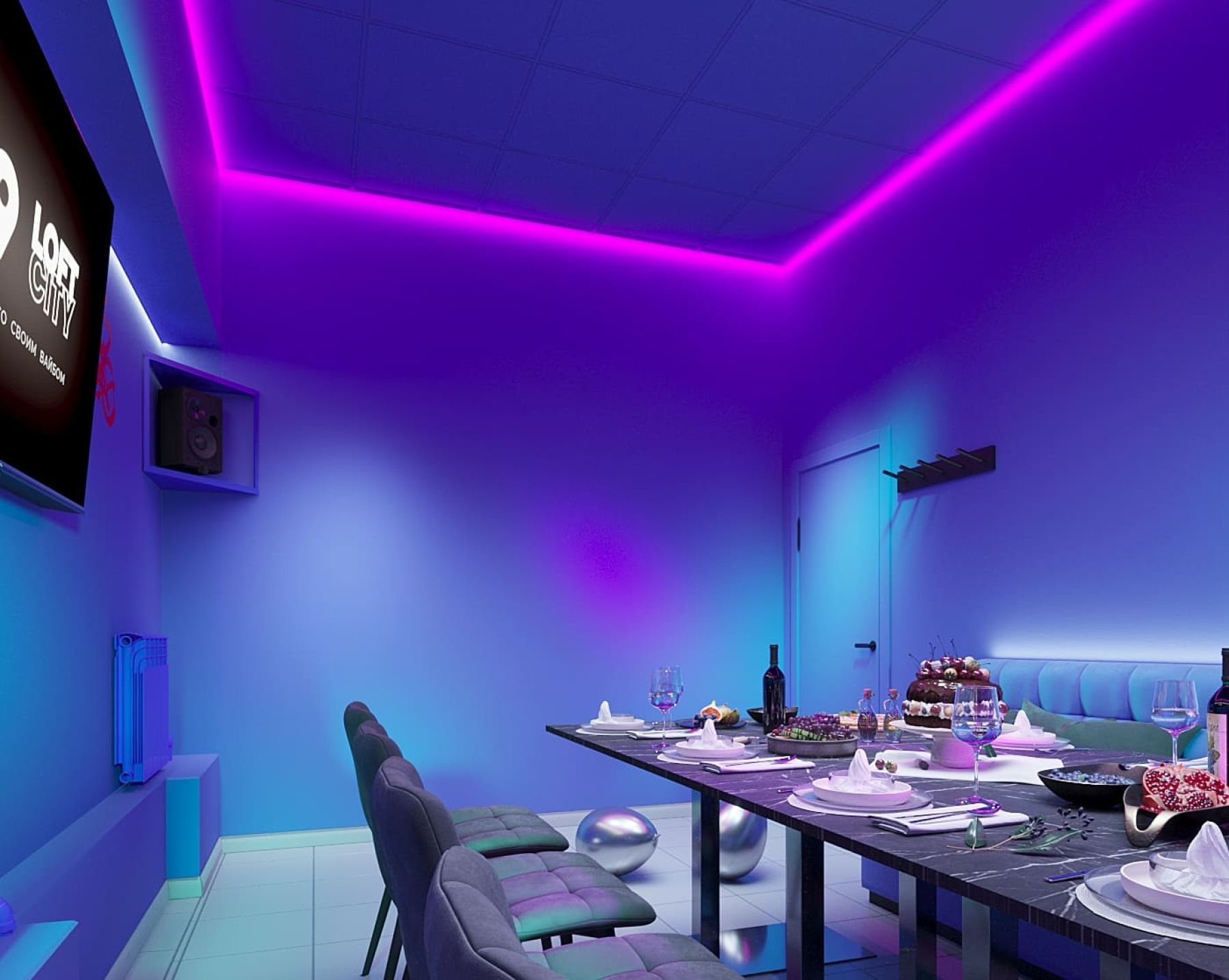 Караоке-зона в лофте Акира