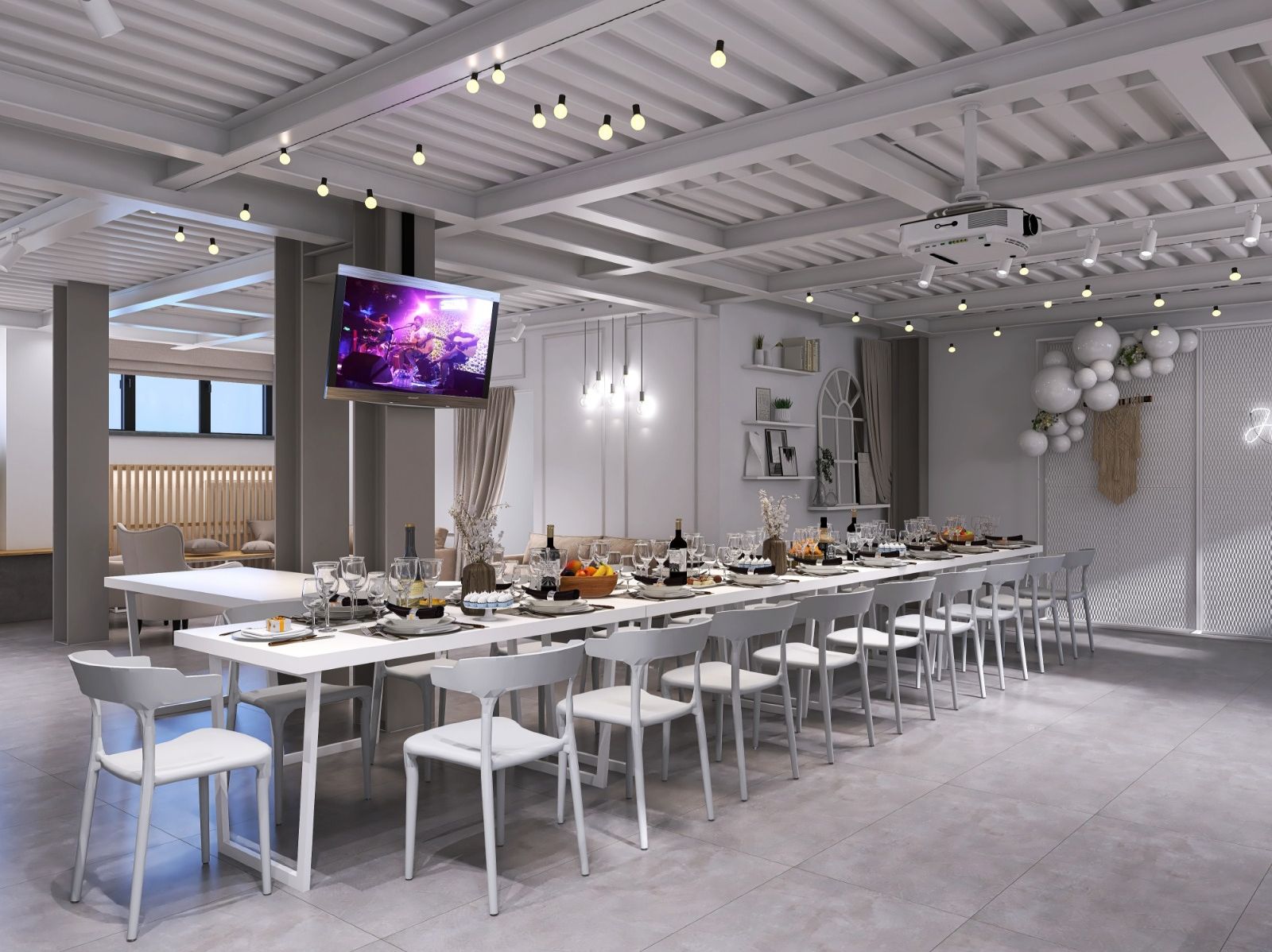 Зал для мероприятий в светлых тонах