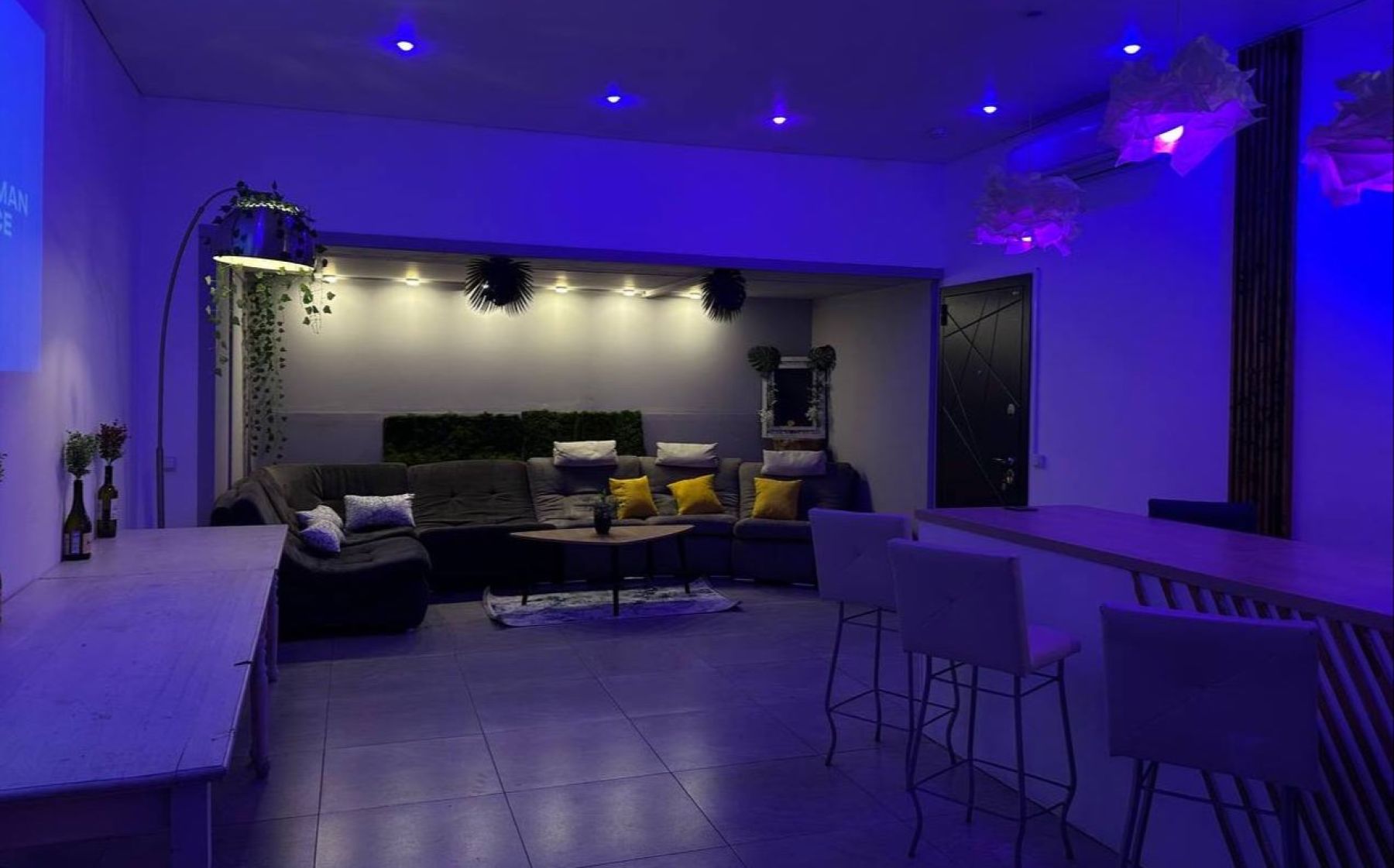 Лофт в Москве с барной стойкой и диваном