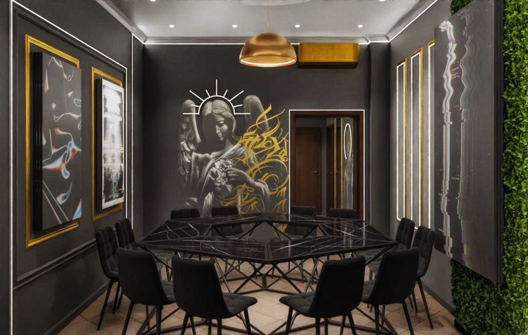 Интерьер лофта с панорамными окнами