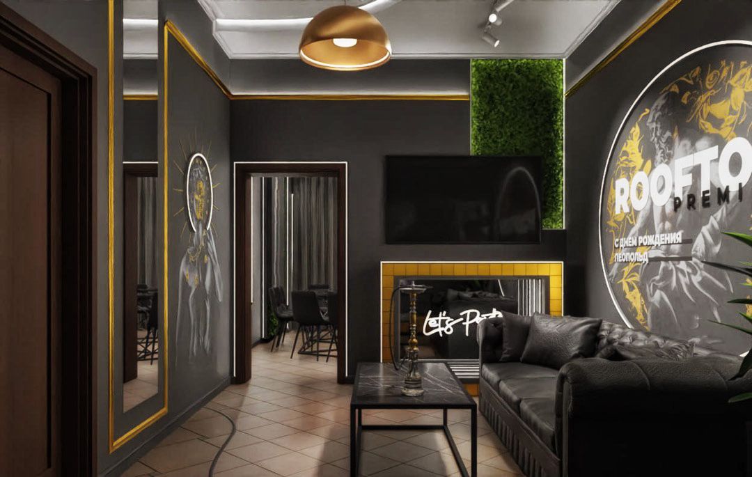 Зона для отдыха в лофте