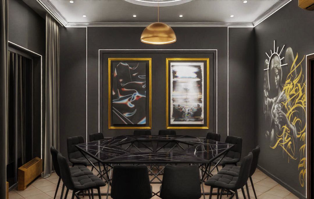 Лофт с дизайнерской мебелью