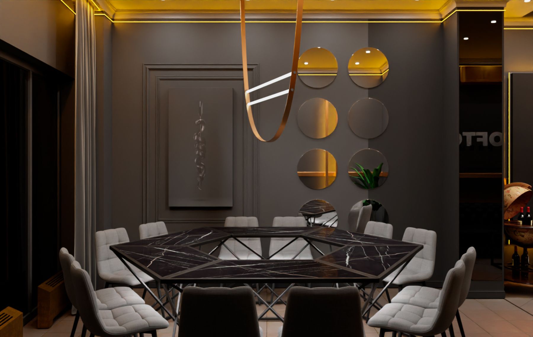 Зона для отдыха в лофте