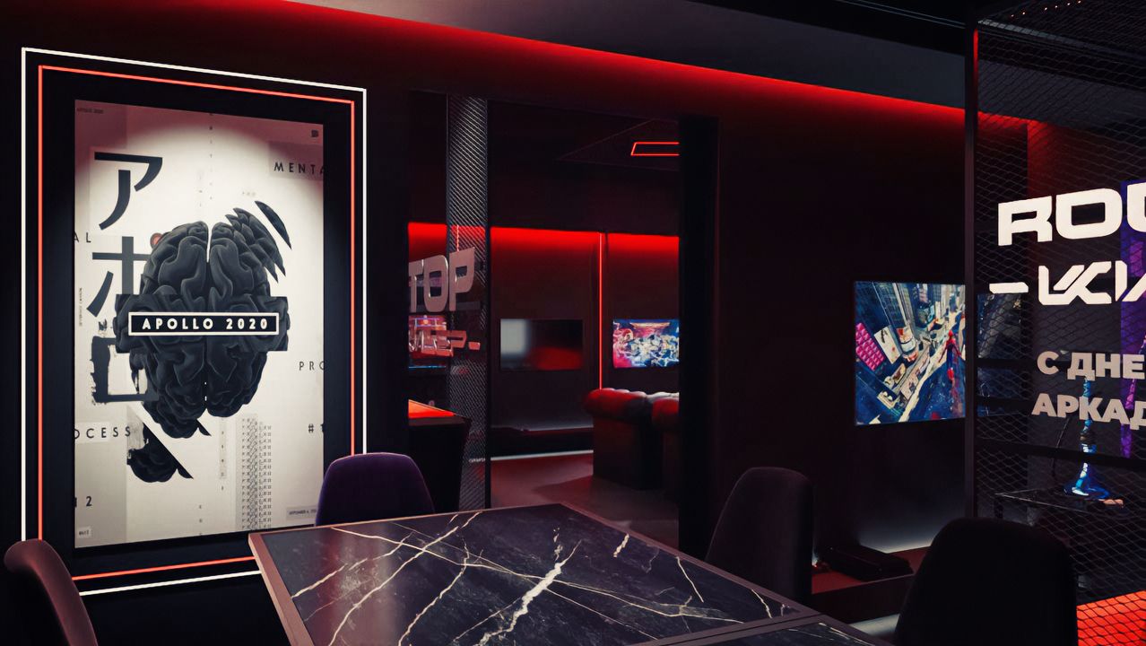 Зона для караоке в лофте