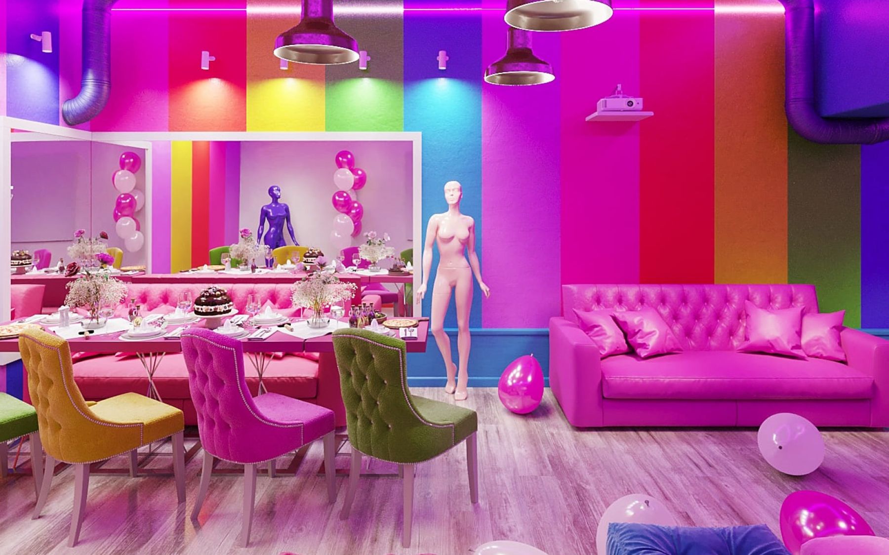 Яркий лофт для вечеринок у метро Бауманская