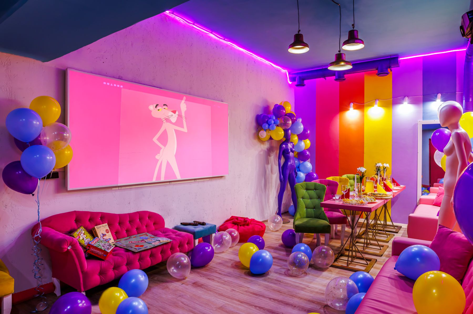 Зона для танцев в лофте