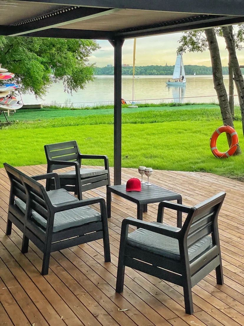 Стильная беседка на террасе