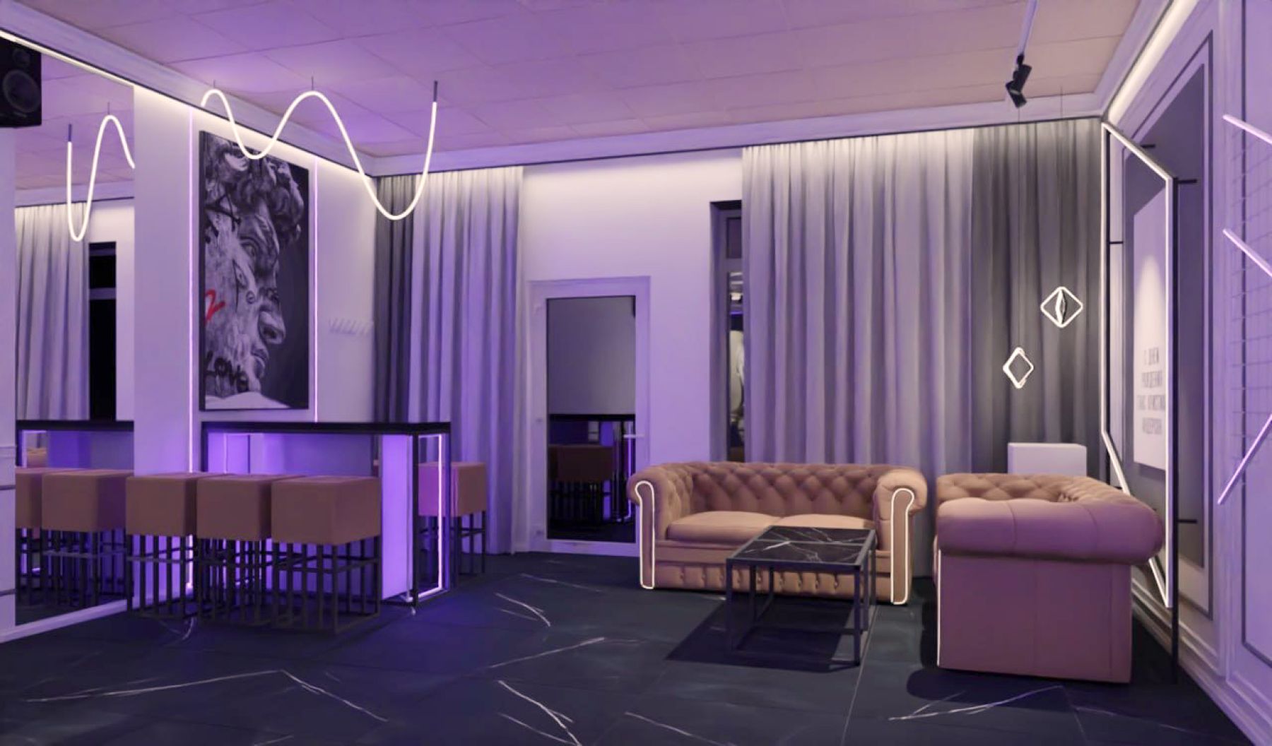 Современное освещение в лофте Двойной Антик