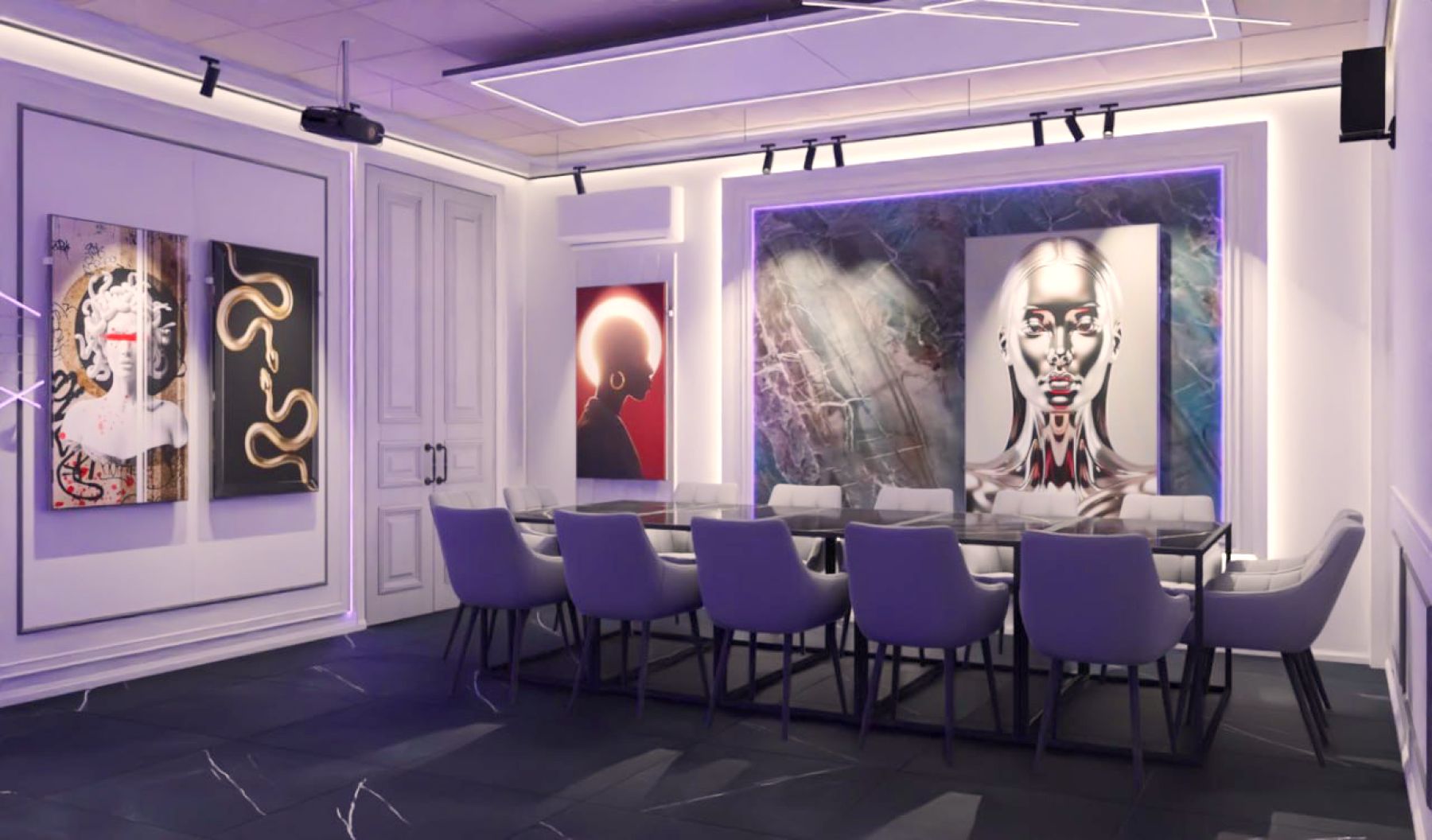 Танцевальная зона лофта Союз с диджейским пультом