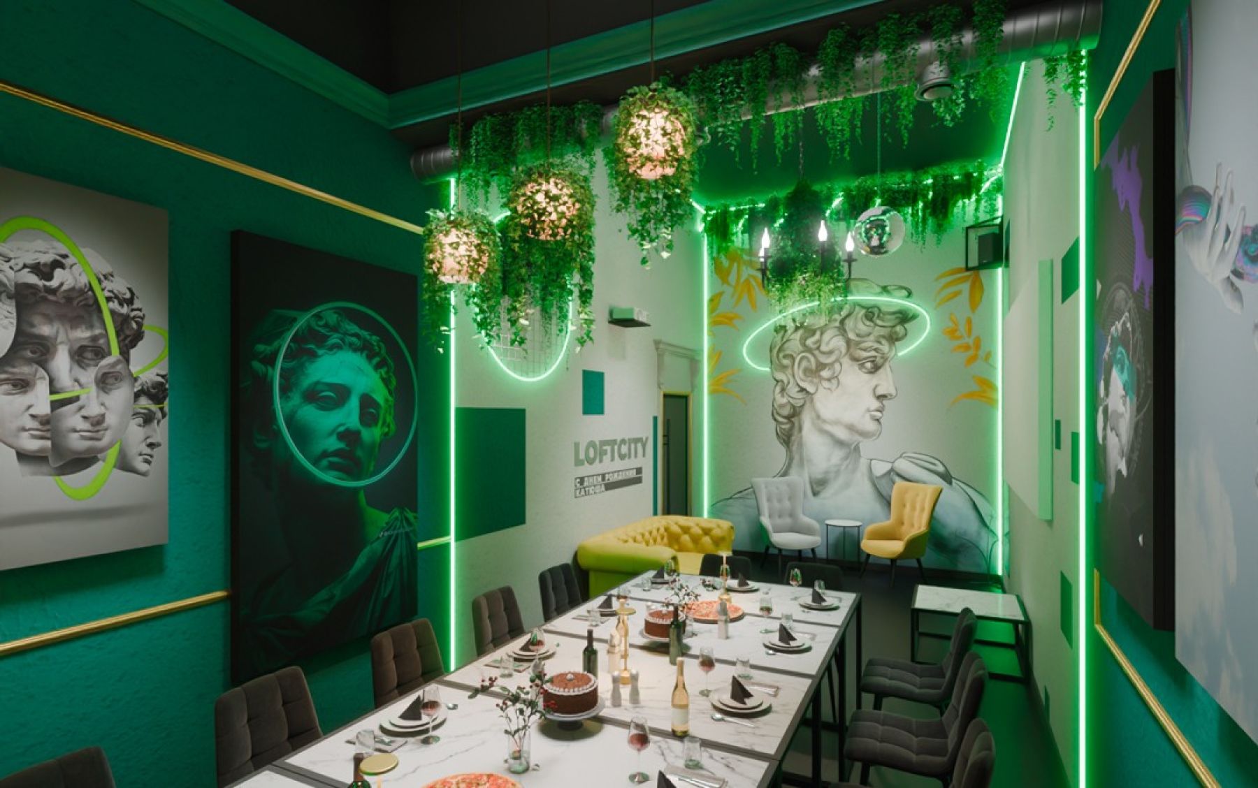 Античный лофт в Москве - общий вид