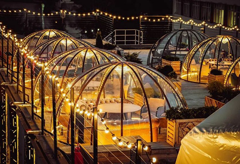 Свадебное оформление в купольном шатре