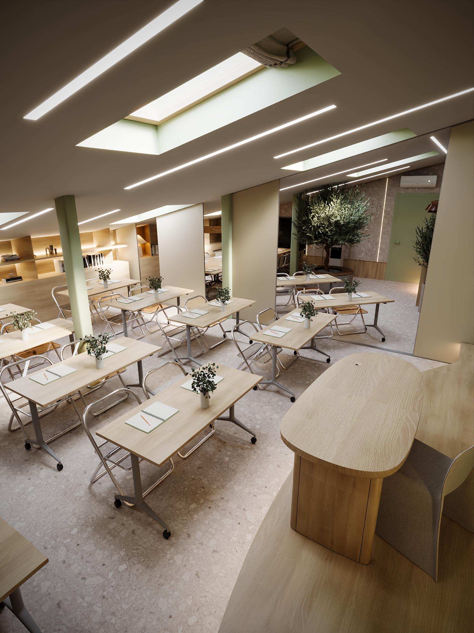 Дизайнерский интерьер конференц-зала