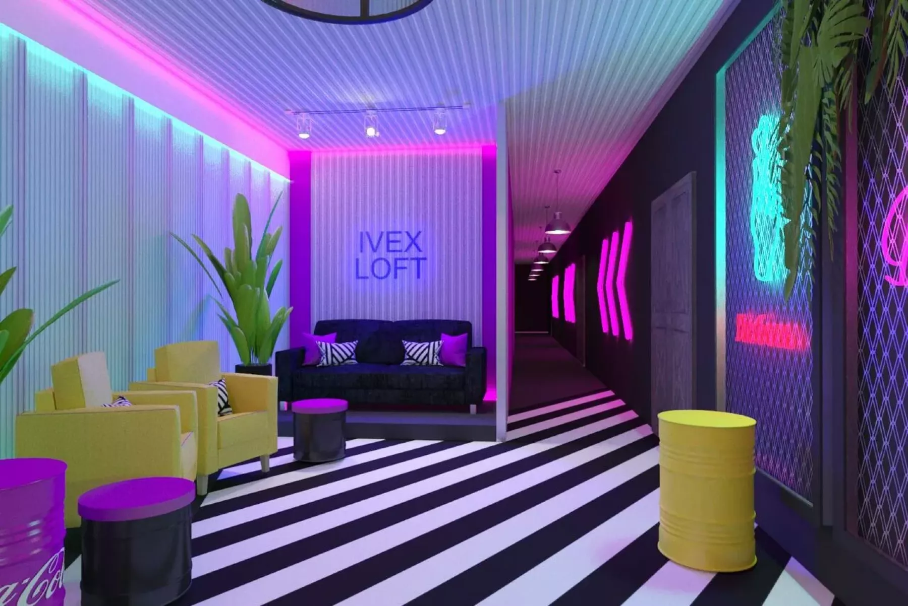 Интерьер лофта Flower для мероприятий