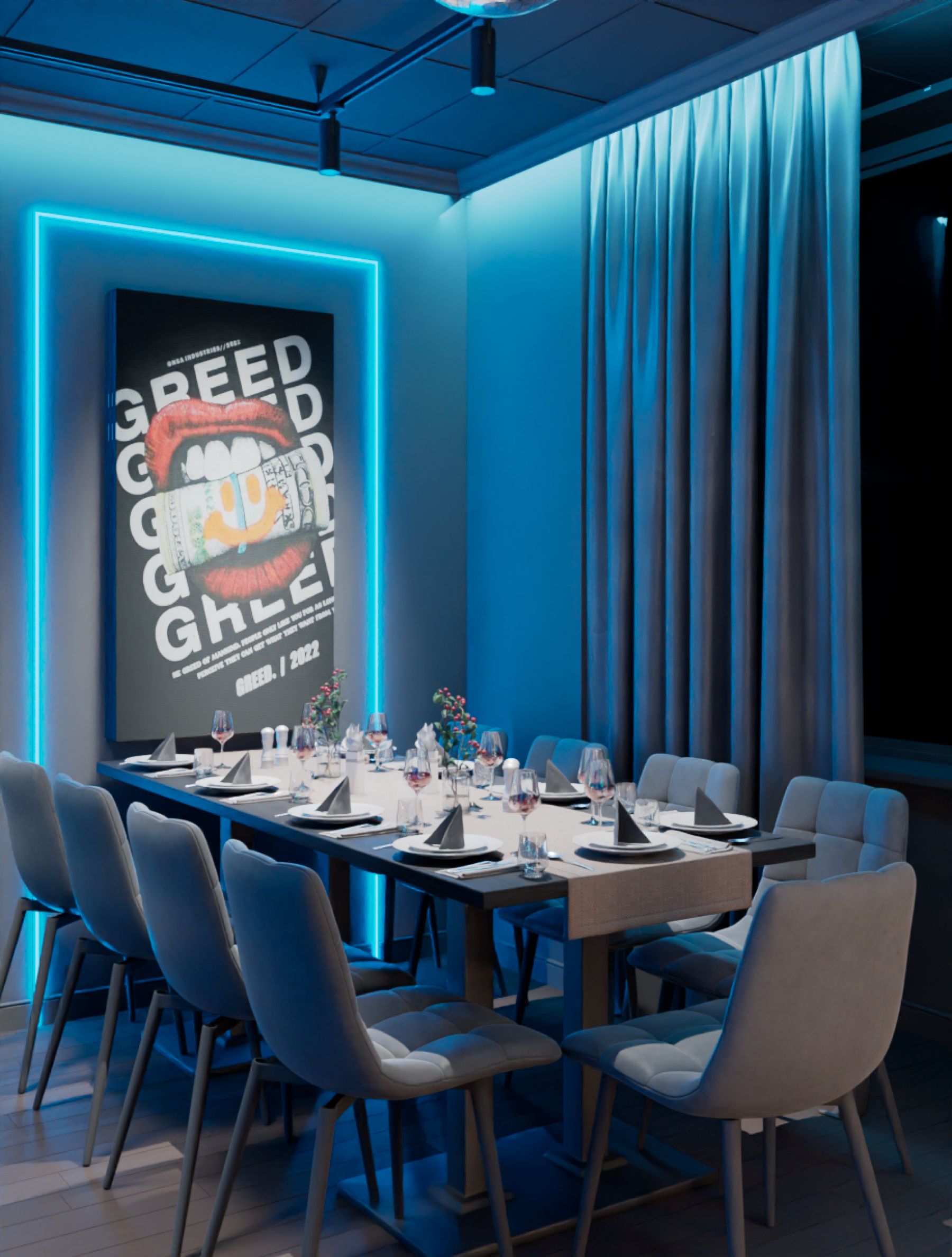 Современный интерьер лофта для мероприятий